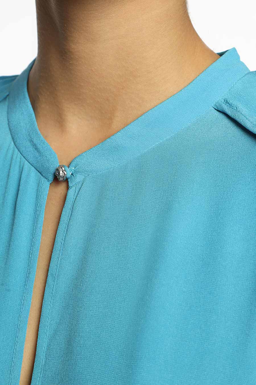 Aqua Blue Chloe Cape Top