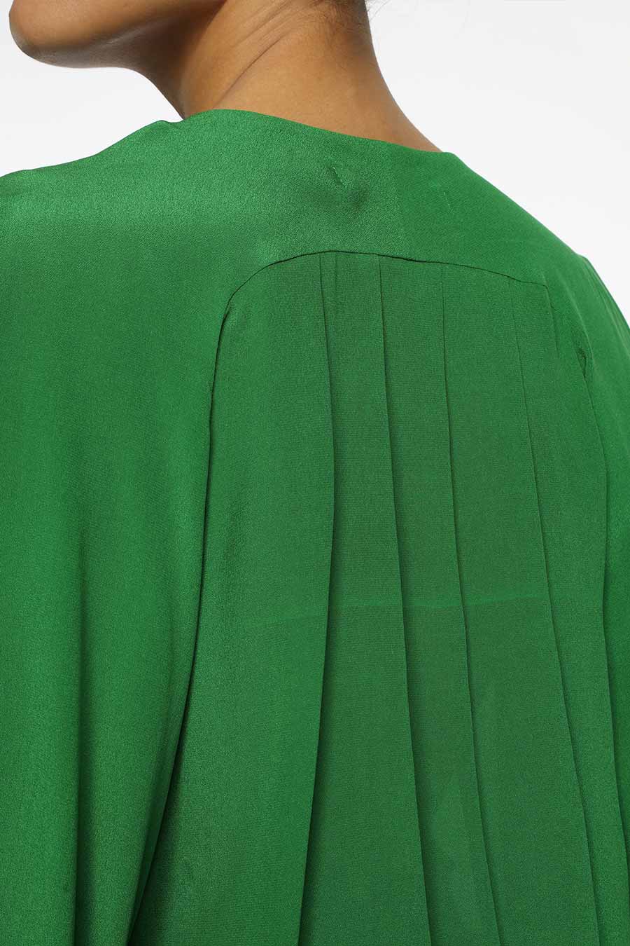 Green Logan Slit-Sleeve Top