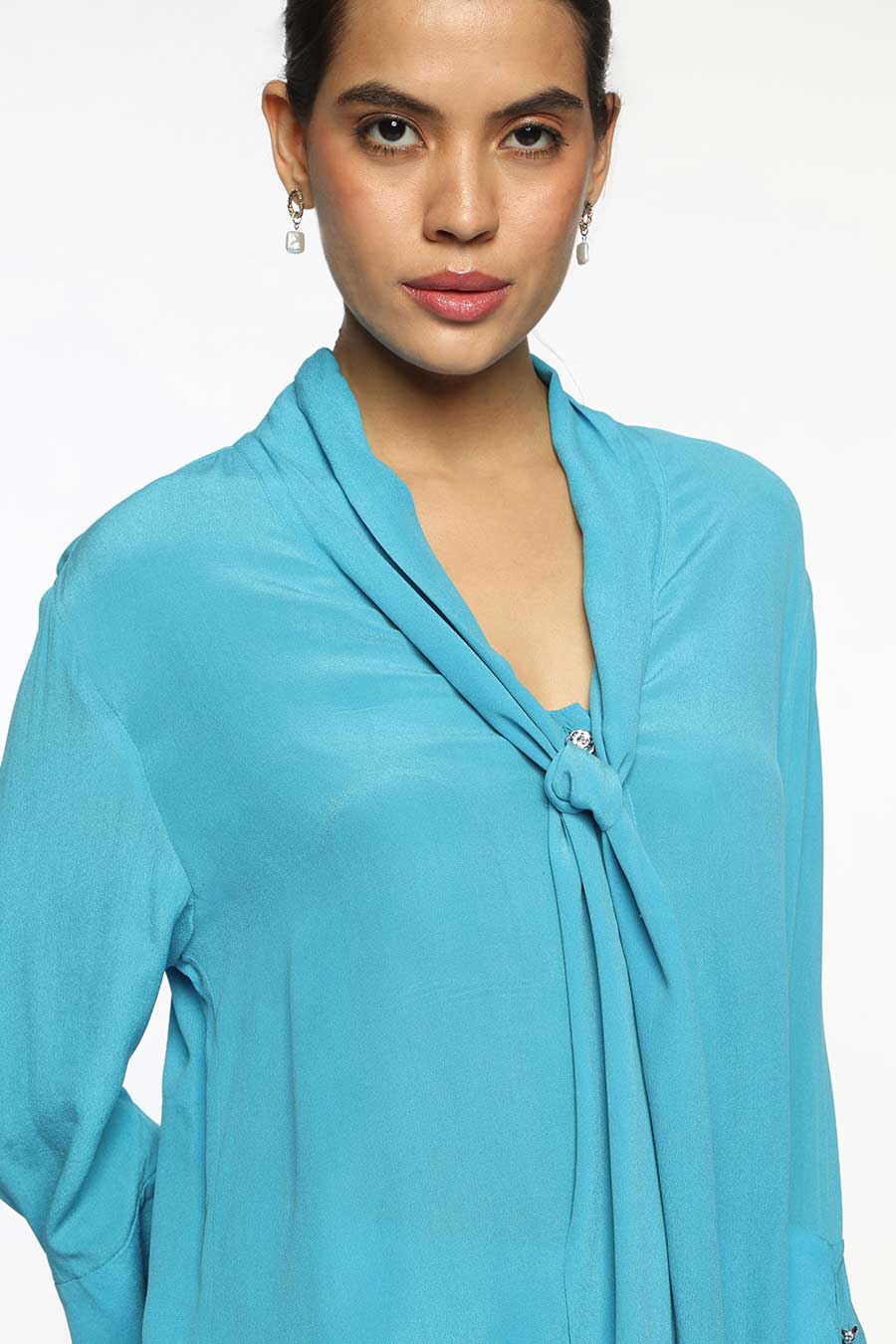 Blue Phoebe Front-Tie Top