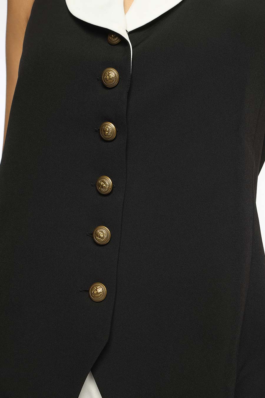 Black Beverly WaistCoat Top