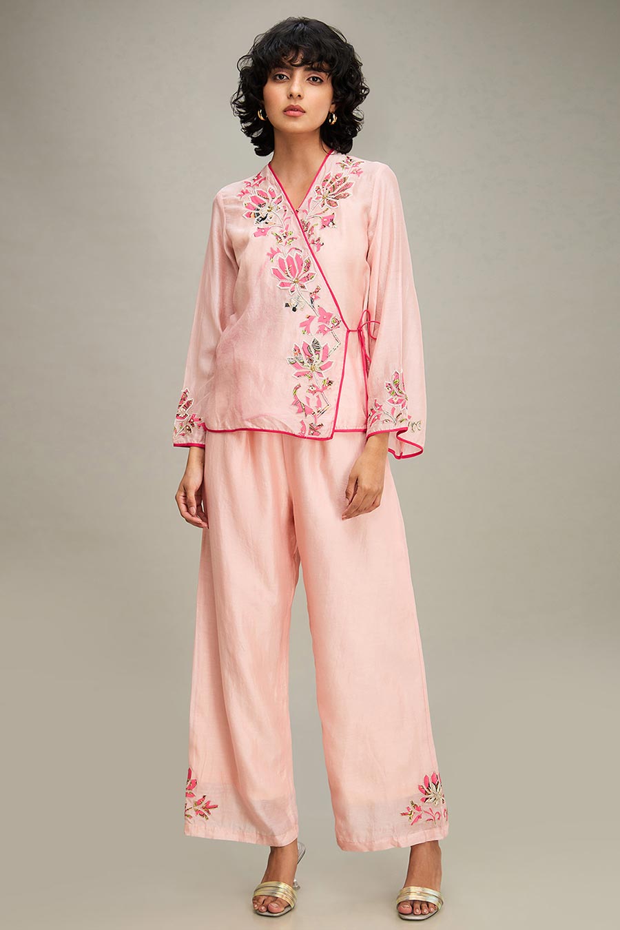 Pink Mehr Patchwork Top & Pant Co-Ord Set