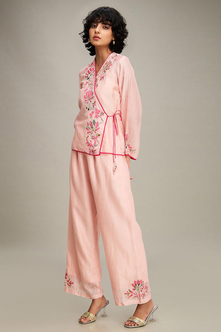 Pink Mehr Patchwork Top & Pant Co-Ord Set