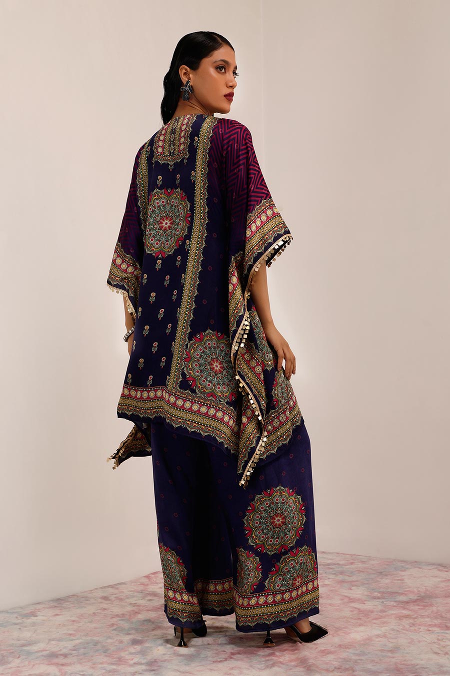 Indigo Kaashni Kaftan & Pant Set