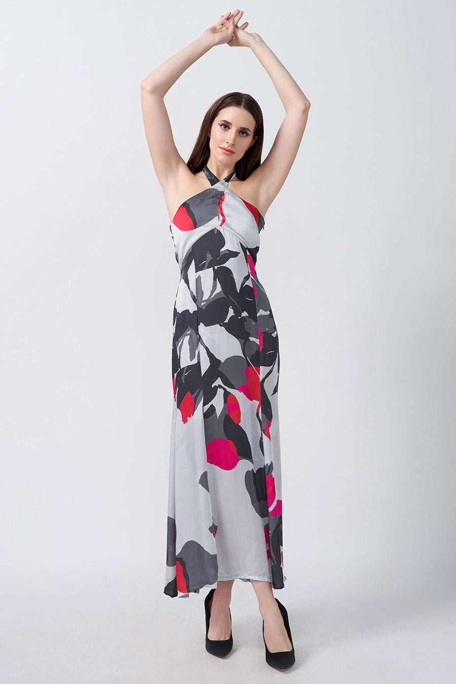 Multicolour Printed Long Dress