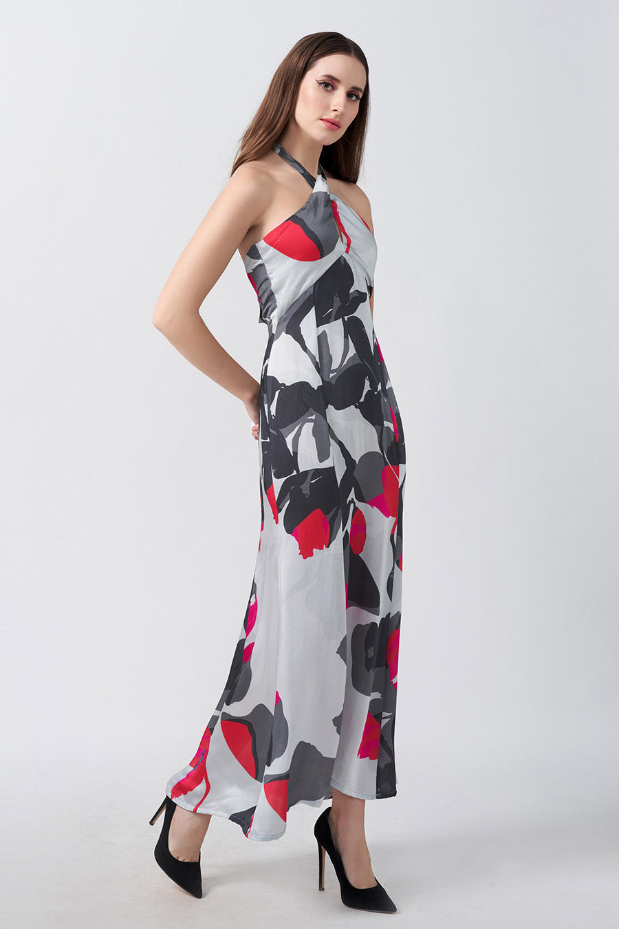 Multicolour Printed Long Dress