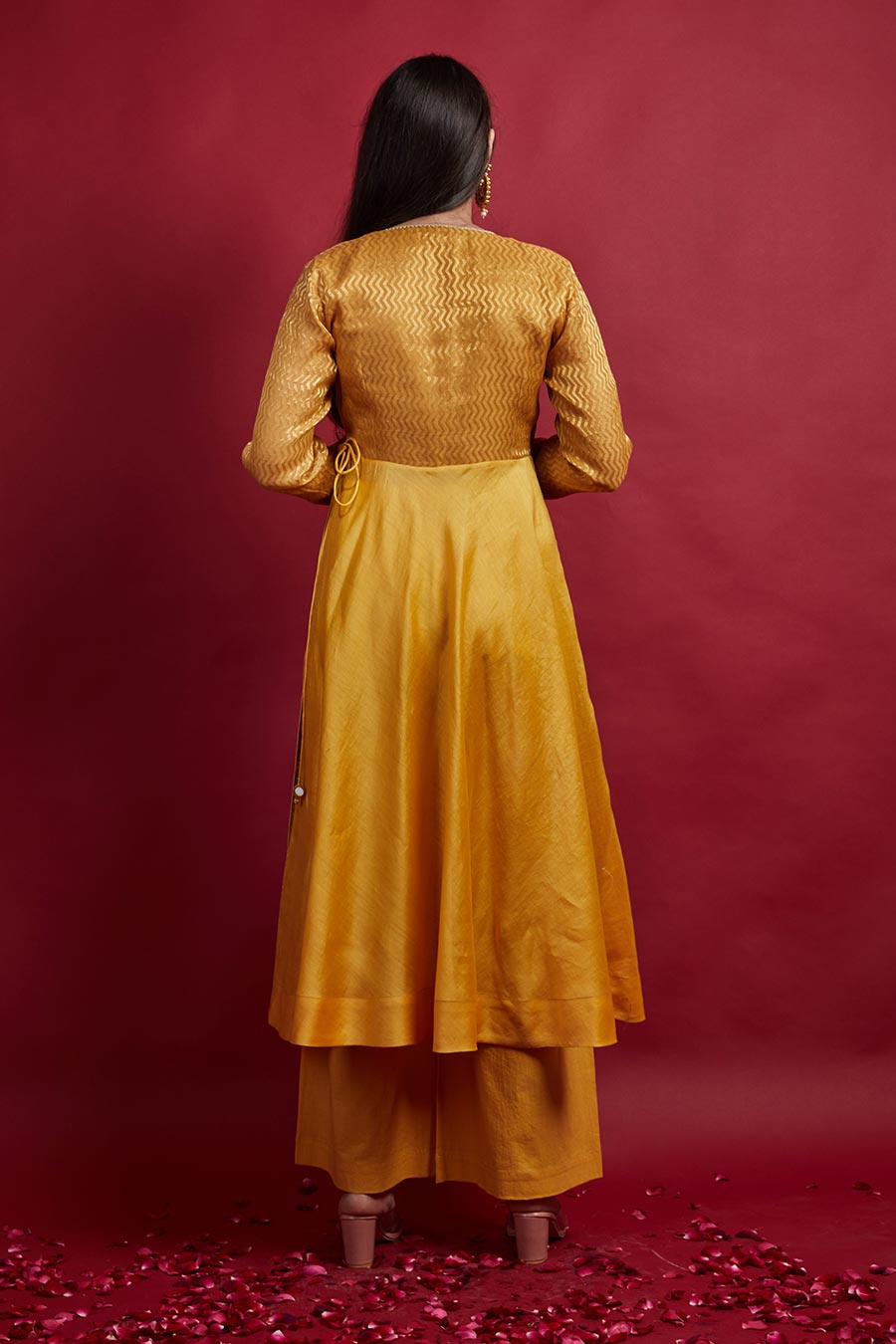 Turmeric Yellow Anarkali Kurta & Palazzo Set