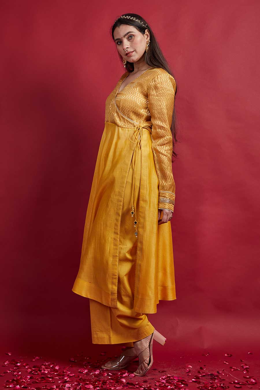 Turmeric Yellow Anarkali Kurta & Palazzo Set