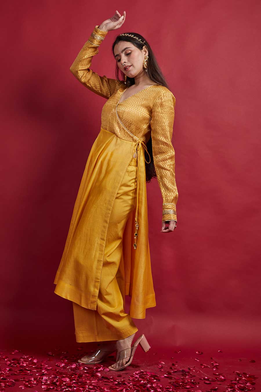 Turmeric Yellow Anarkali Kurta & Palazzo Set