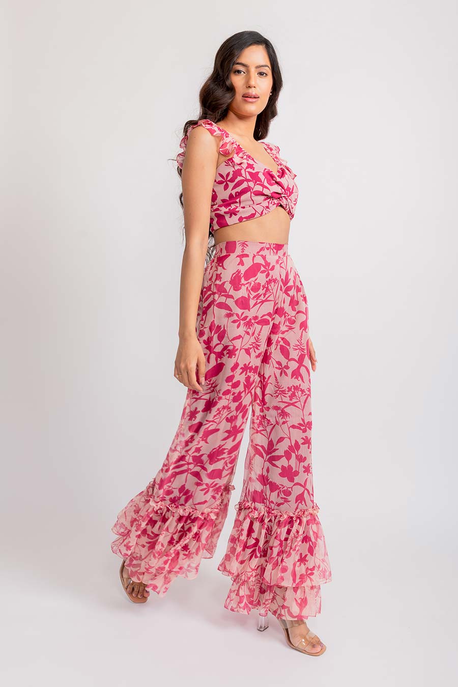 Emma Pink Chiffon Co-Ord Set