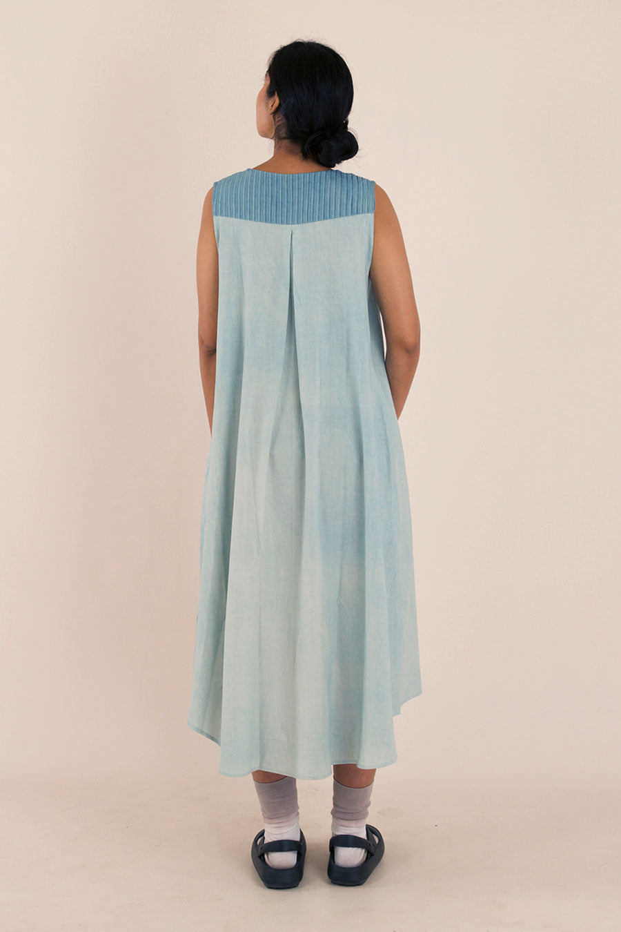 Blue Cotton Kalidaar Dress