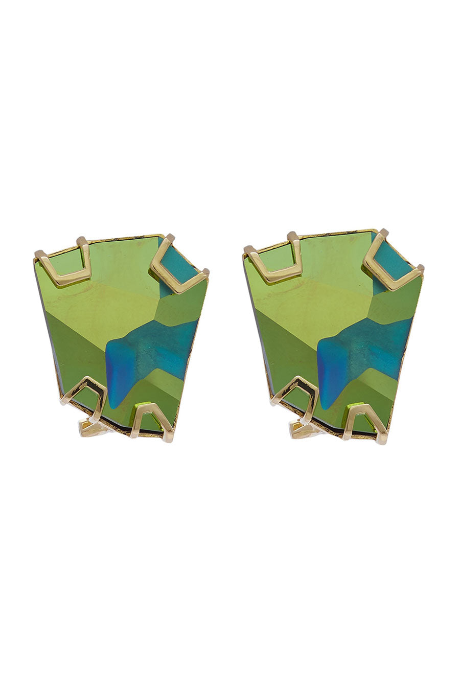 Scarabeaus Green Swarovski Stud Earrings